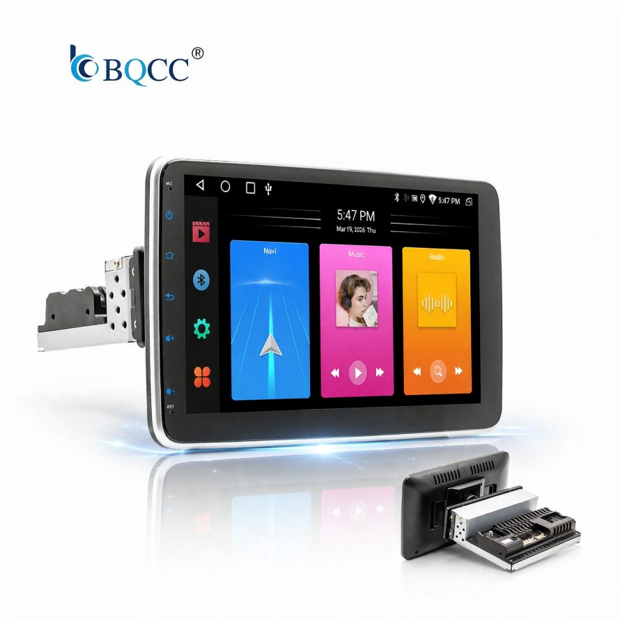 10-Inch Android 15 Car Radio with Rotating Screen