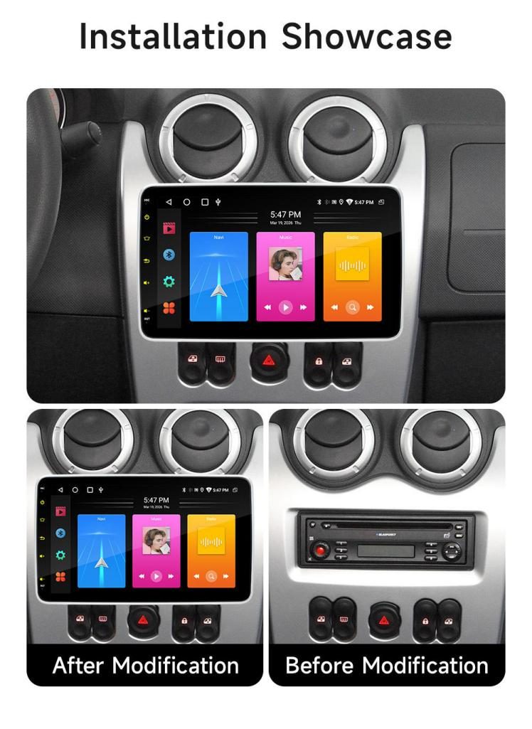 10-Inch Android 15 Car Radio with Rotating Screen 2