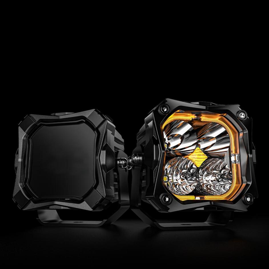 Square Off-Road Spot Light Pair